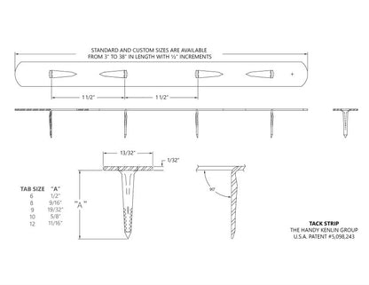 23" Upholstery Metal Tack Strip with Fabri-Trim™ Narrow Edge Design and Velvet Edge™ Fabric Protection